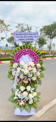 Floral tribute for educational institution